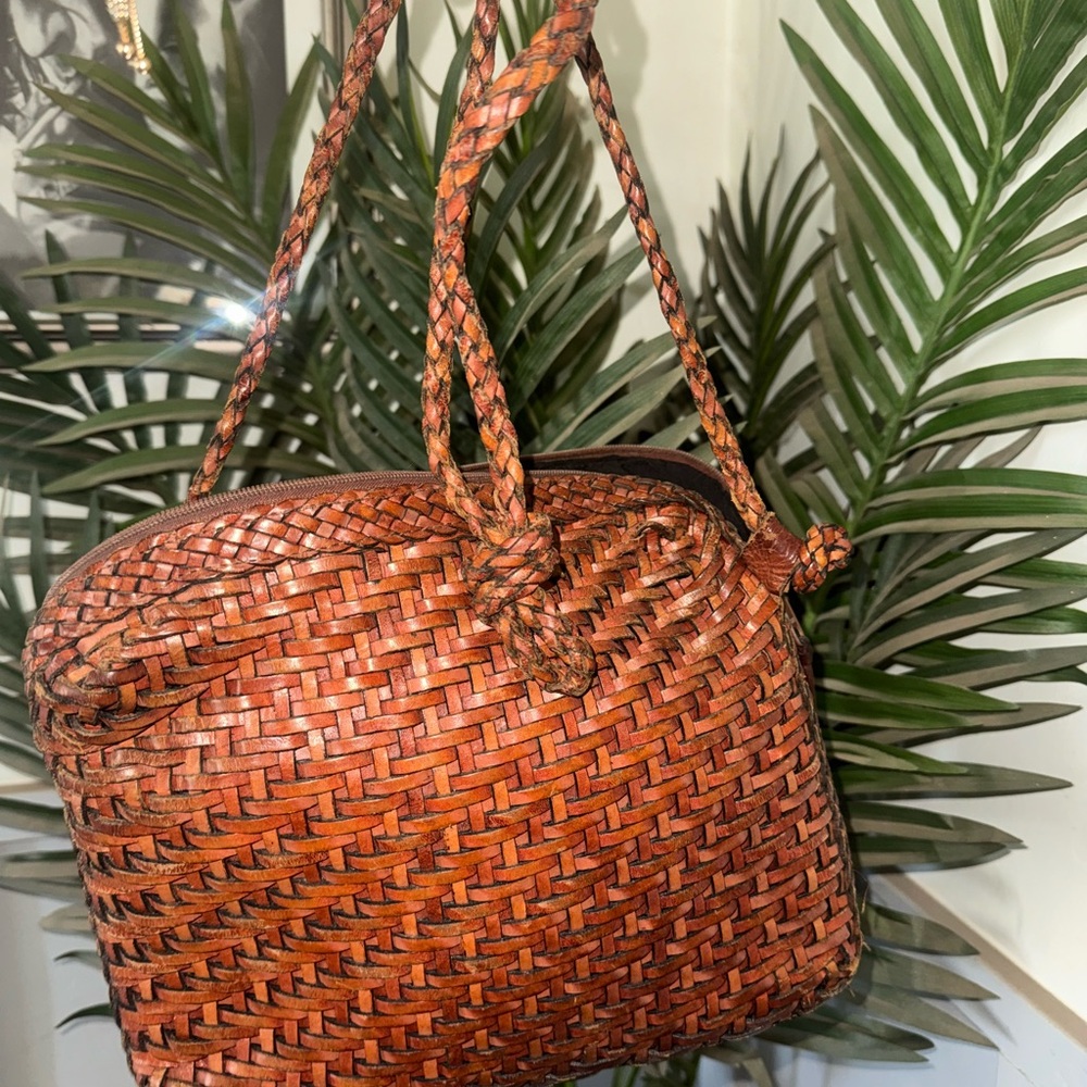 Woven Brown Handbag